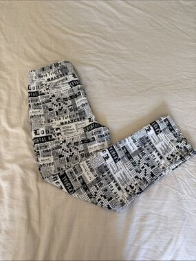Urban Outfitters  Black & White Newspaper Print Chino Pant